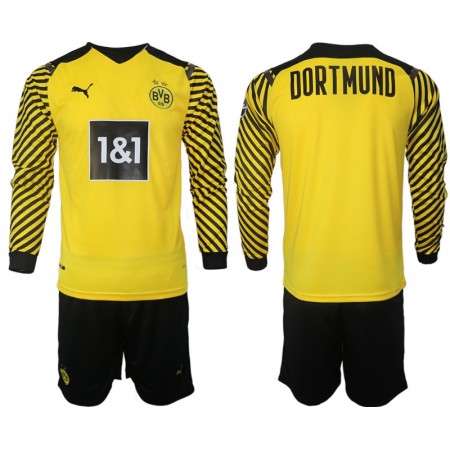 Fußballtrikots Borussia Dortmund Kinder Heim Trikotsatz 2021-2022 Langarm